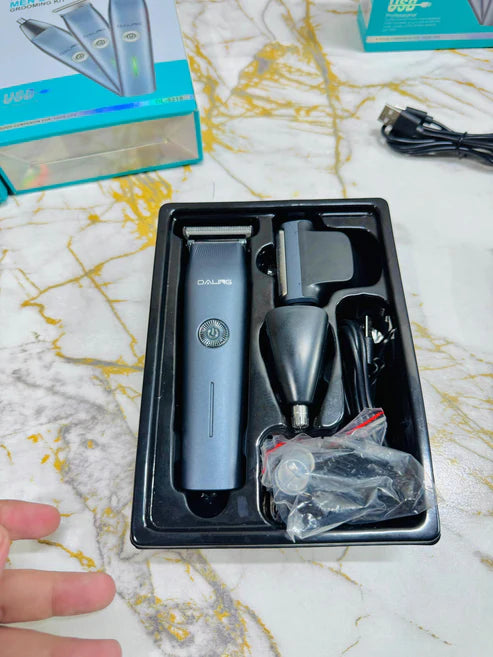 3-in-1 Rechargeable Hair Clipper & Shaver – Compact & Powerful (DL-9218)